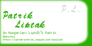 patrik liptak business card